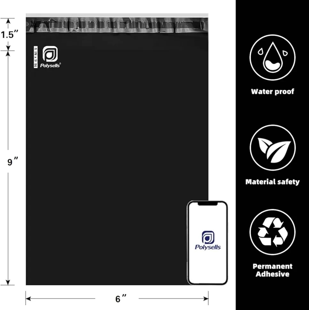 Poly Mailer Bundle Of 30 - Black and White Leopard Print - Picture 4 of 6
